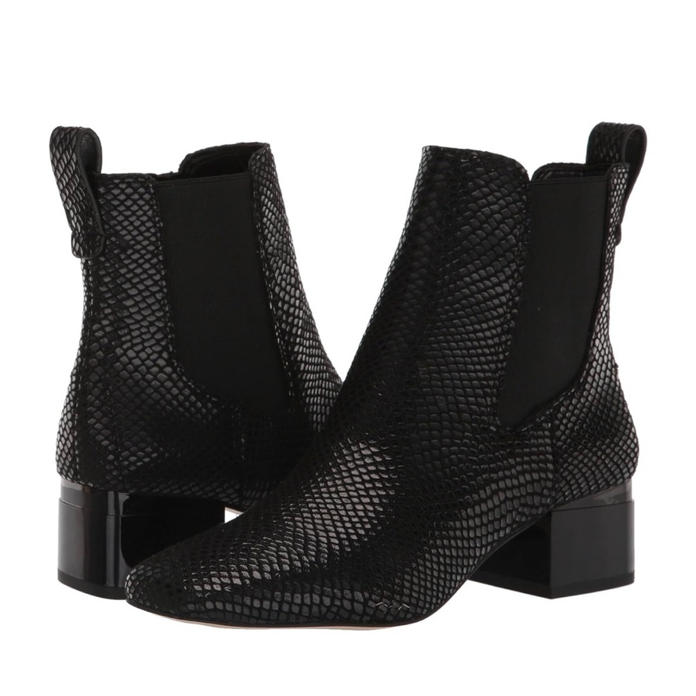 Franco Sarto Waxton Ankle Boot Black Snake Print